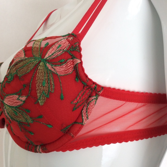 NWT Red Lace Push Up Bra (34A) - Picture 4 of 8